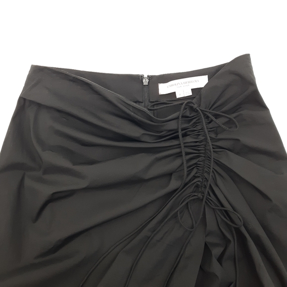 Carolina Herrera | Resort Runway Draped Midi Skirt in Black - Picture 8 of 11